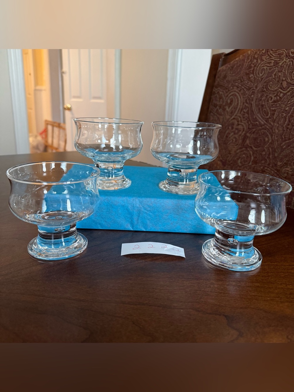 Set of 4 VTG 1984 Crown Corning Claire Dessert Dishes 13oz Australian -Listing 2